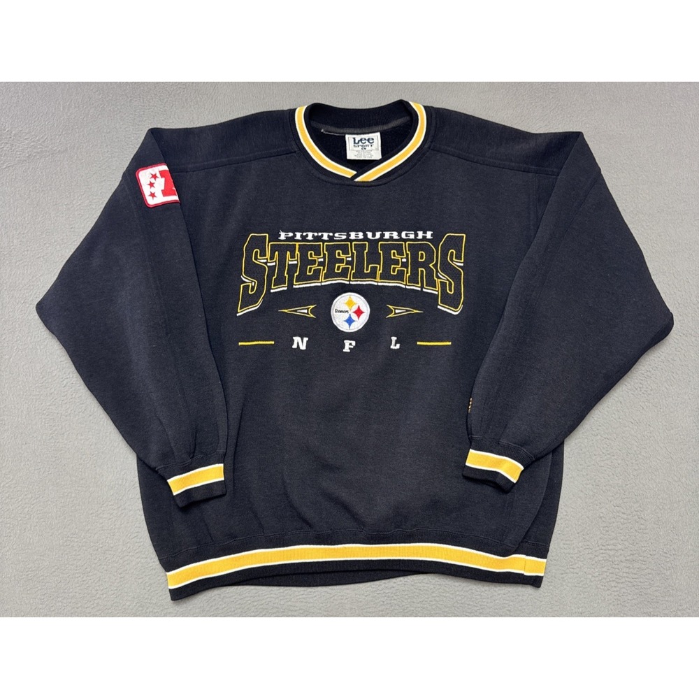 Vintage 90s Lee Sport Pittsburgh Steelers Crewneck Embroidered Sweatshirt Mens L